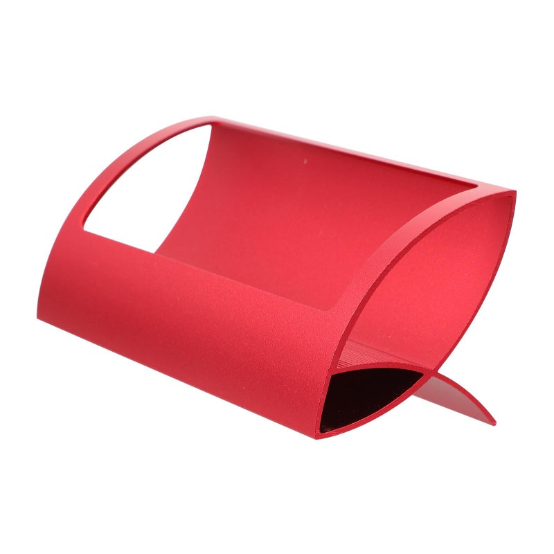 Red Metal Business Card Holder Stand Desk Organizer Rack for Office Reception Exhibition - Image 2