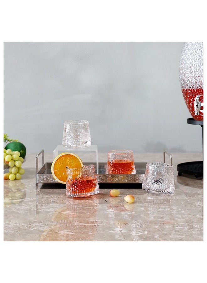 DANUBE HOME Mysteva 4 Piece Sunflower Glass Set 160Ml L 34 x W 8 x H 8 Cm  - Image 1