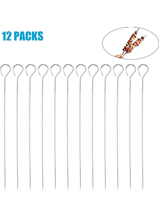 NIBEMINENT 12-Piece Skewer Set Silver - Image 1