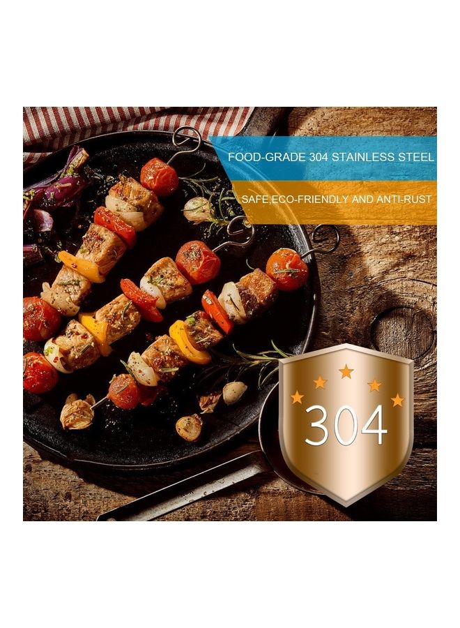 NIBEMINENT 12-Piece Skewer Set Silver - Image 5