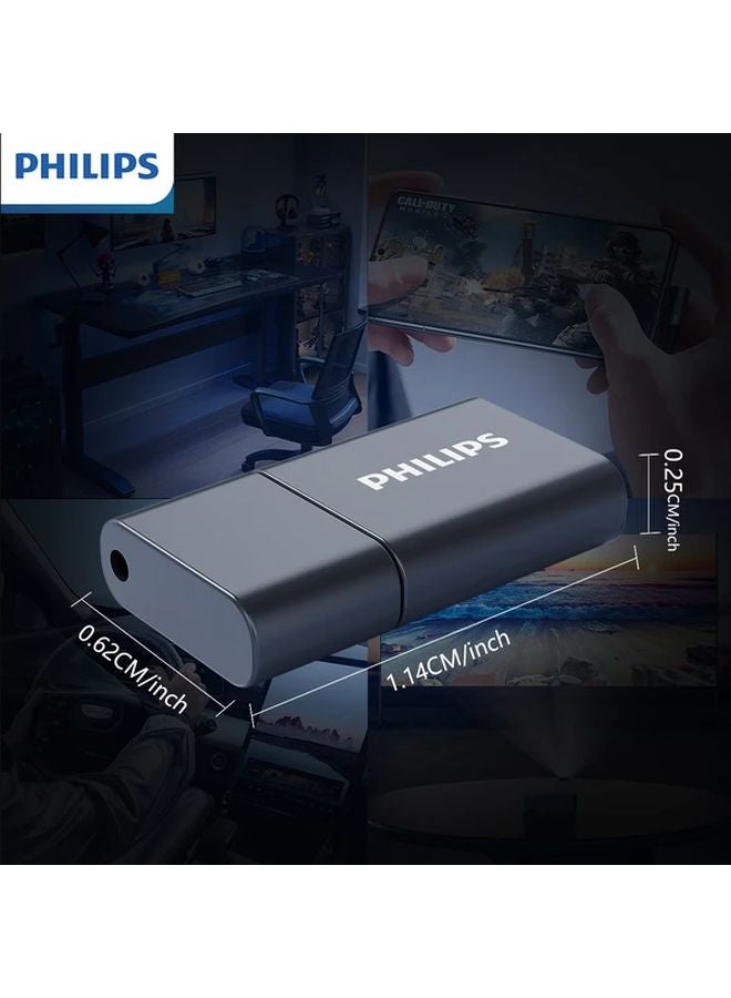 128GB PHILIPS Type C Flash Drive with Magnetic Cap USB 32 Plug and Play Black - Image 3