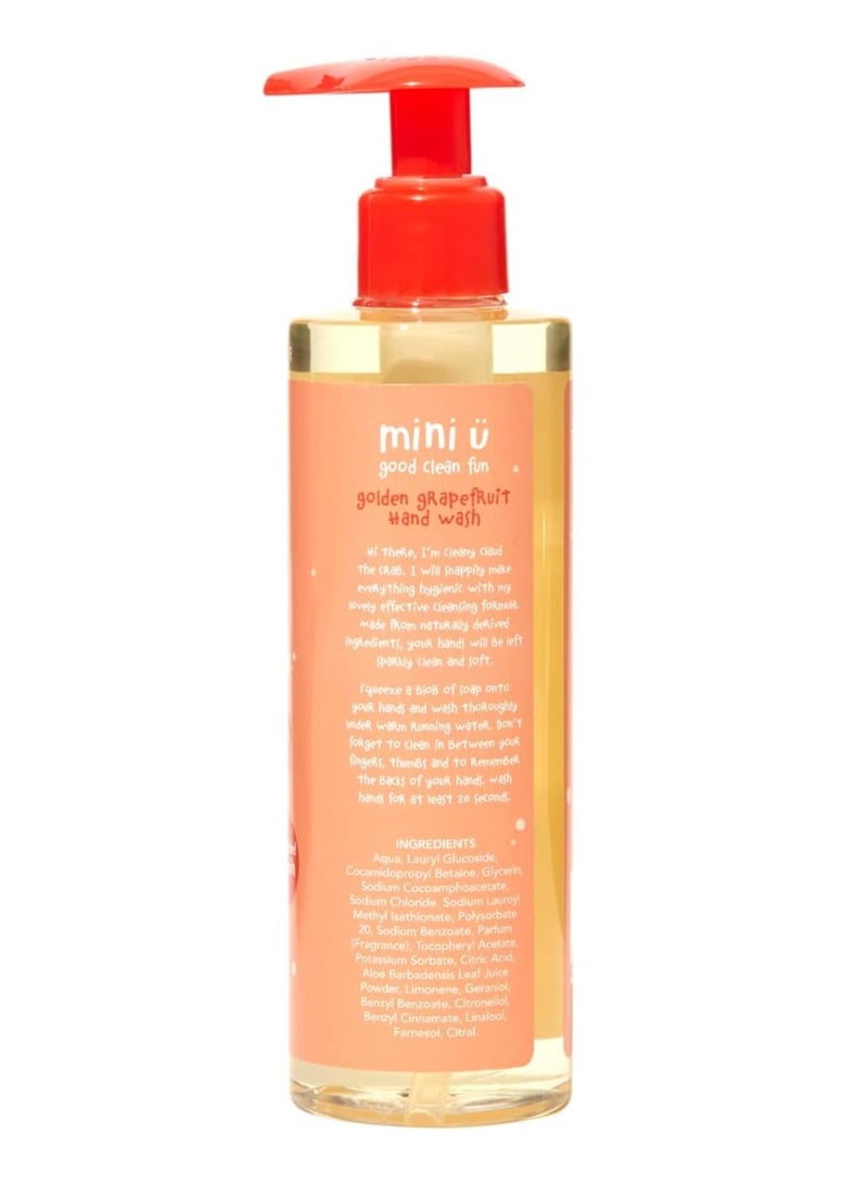 Mini U Golden Grapefruit Hand Wash for Kids & Children - Made from Naturally Derived Ingredients - Made in UK - Image 2