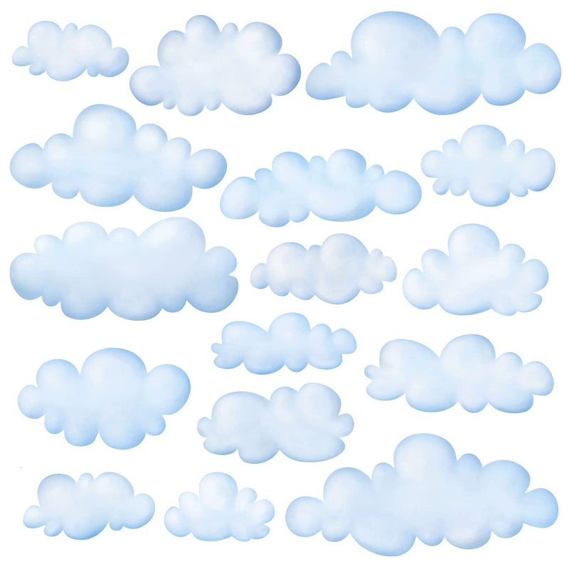 DECOWALL DS9-1702 Clouds Kids Wall Decals Wall Stickers Peel and Stick Removable Wall Stickers for Kids Nursery Bedroom Living Room - Image 1