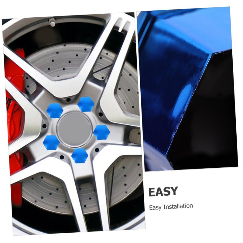 Blue Wheel Nut Caps 20pcs with Installation Tool Lug Nut Covers for Car Truck SUV - Image 4