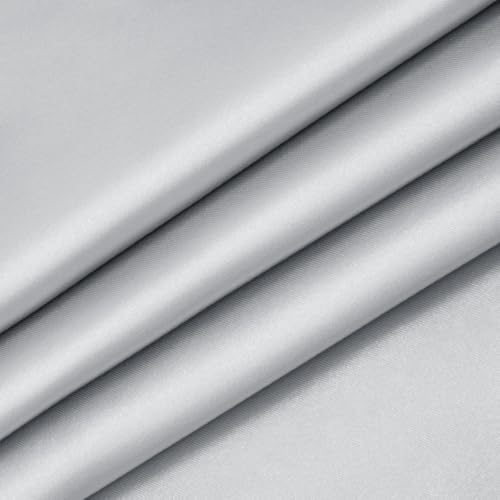 MLMW Light Silver Shawls and Wraps for Women Evening Dresses Satin Formal Shawl Wraps Dressy Extra Long for Wedding Party Bridal Shower Baby Shower Anniversary - Image 3