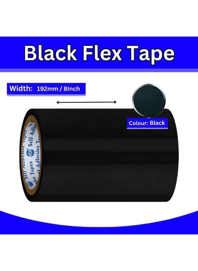 VCR VCR Flex Adhesive Tape Black Waterproof - 1.52 Meters Length - 192mm / 08" Width - 1 Roll Per Pack - Seal Repair Tape - Strong Adhesive - Stops Leakage Kitchen Sink  - Image 5