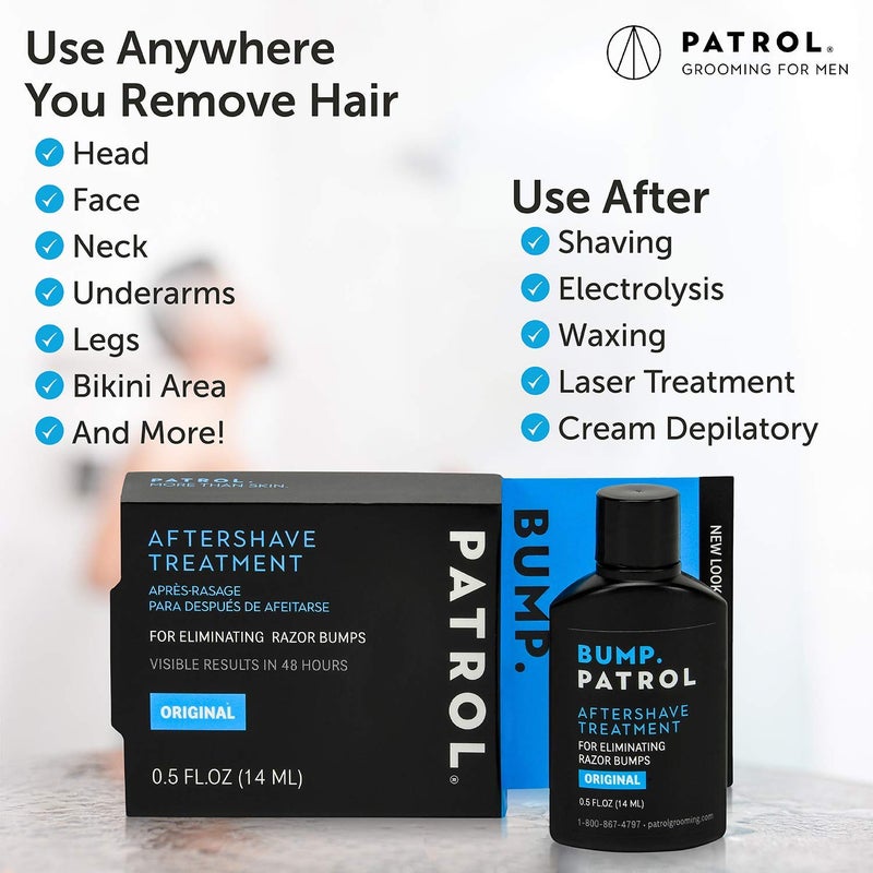 Bump Patrol Original Formula After Shave Bump Treatment Serum - Razor Bumps, Ingrown Hair Solution for Men and Women - 0.5 Ounce - Image 3