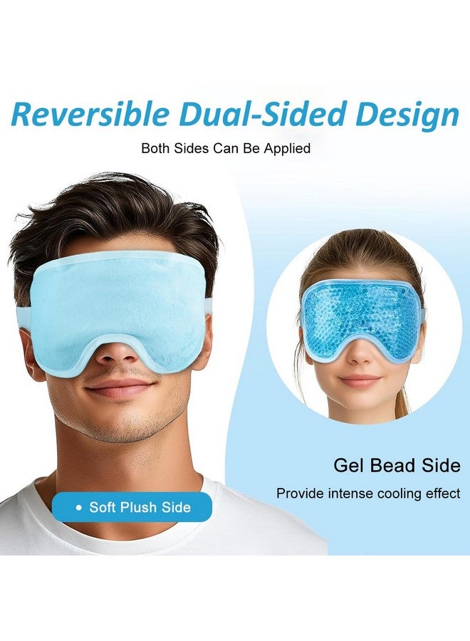 ZIBUYUÂ® Set of 2Pcs Eye Cooling Mask,Cooling Gel Mask & Eye for Dark Circles,Compress Full-Face Gel Dual Purpose Warm Cold Therapy Face for Reducing Puffiness Pain Relief - Image 5