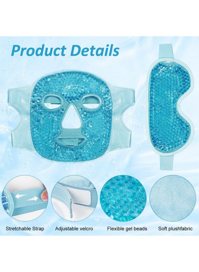 ZIBUYUÂ® Set of 2Pcs Eye Cooling Mask,Cooling Gel Mask & Eye for Dark Circles,Compress Full-Face Gel Dual Purpose Warm Cold Therapy Face for Reducing Puffiness Pain Relief - Image 3