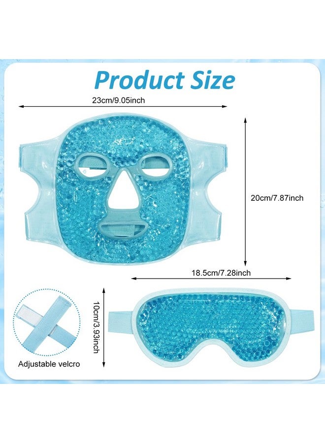 ZIBUYUÂ® Set of 2Pcs Eye Cooling Mask,Cooling Gel Mask & Eye for Dark Circles,Compress Full-Face Gel Dual Purpose Warm Cold Therapy Face for Reducing Puffiness Pain Relief - Image 2