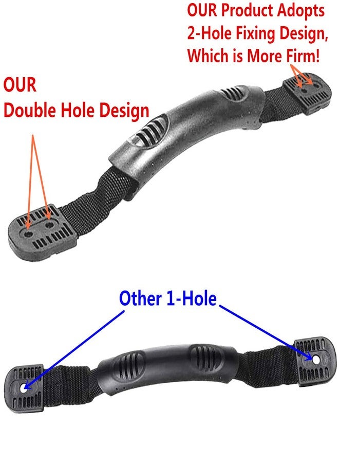 wollcocer Kayak Replacement Handles 4 Pack Black Rubber 2-Hole Kayak Carry Handles with Screws, Kayak Pad Eyes Pedestal Hole Spacing 0.6in for Ocean Lifetime Pelican Perception Boats Kayak - Image 5