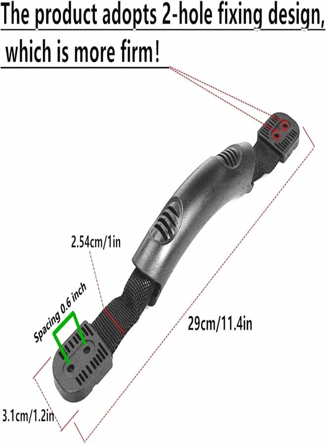 wollcocer Kayak Replacement Handles 4 Pack Black Rubber 2-Hole Kayak Carry Handles with Screws, Kayak Pad Eyes Pedestal Hole Spacing 0.6in for Ocean Lifetime Pelican Perception Boats Kayak - Image 3