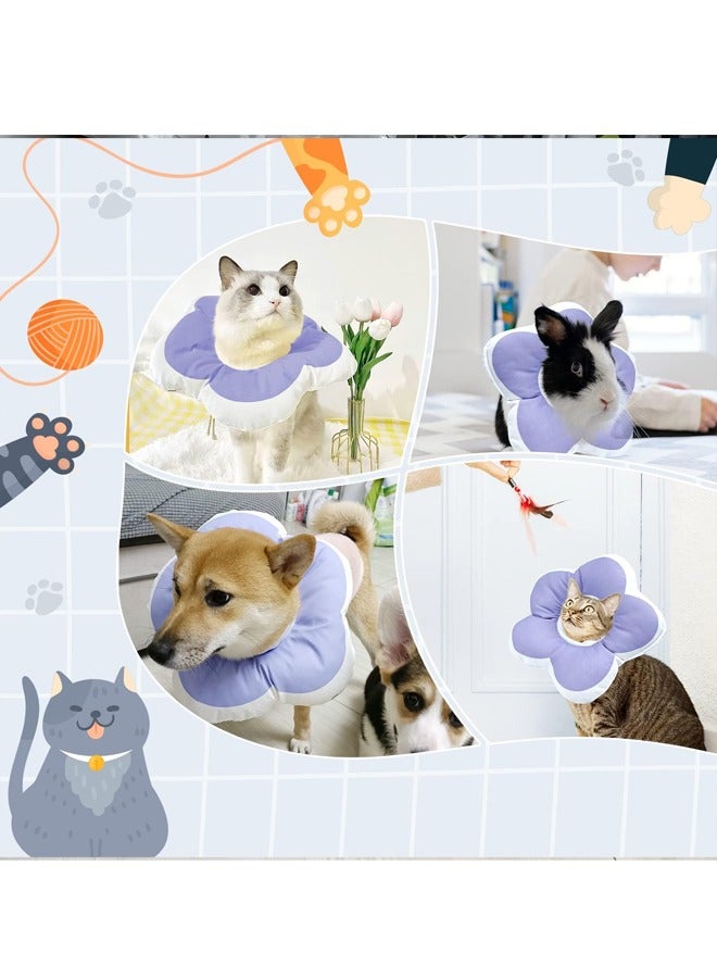 Generic Cat Cone Collar Waterproof and Soft Cone Collars for Cat Wound Healing Protective Cone After Surgery Elizabethan Collars for Kitten Pets Stop Licking Cat Recovery E Collar for Cats Collar for Small Dogs Cat Neck Cone Alternative for Cats KittensBLUE M size (17-27cm)  - Image 4