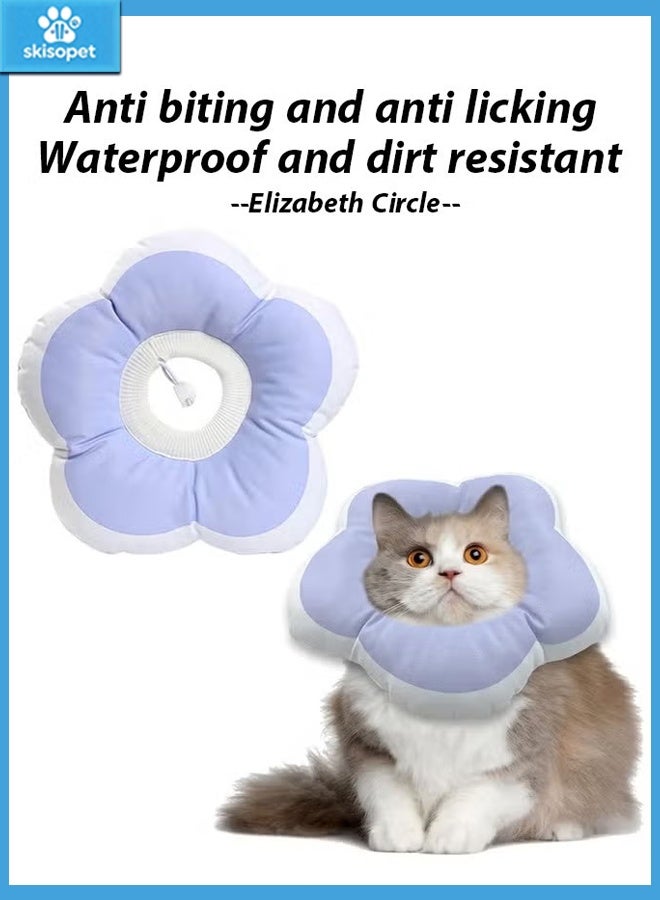 شيزوبيت طوق طبي للكلاب طوق مخروطي للقطط، مقاوم للماء، طوق مخروطي ناعم لشفاء جروح القطط، مخروطي واقي بعد الجراحة، طوق إليزابيثي للقطط الأليفة الصغيرة، يمنع لعق القطط، طوق إلكتروني للقطط، طوق للكلاب الصغيرة، بديل مخروطي لرقبة القطط للقطط الصغيرة، أزرق، مقاس متوسط طوق للقطط ​​(17-27 سم) - Image 1