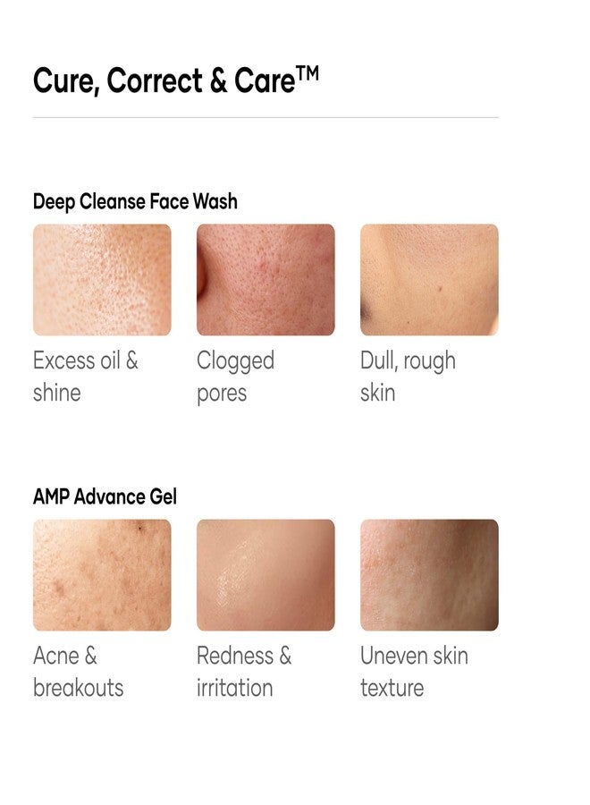 Cureskin Acne Control Combo | Deep Cleansing Microsphere Salicylic Acid Face Wash 100ml + AMP Advance Gel 15g (Antimicrobial Peptides + Morinda Citrifolia) for Oily, Acne-Prone Skin - Image 3