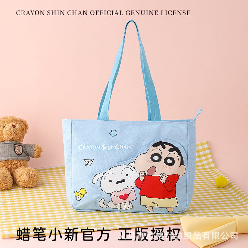 Crayon Small New Canvas Bag Cute Cartoon Genuine Authorized Girl Tote Bag Bag Large Capacity - Image 1