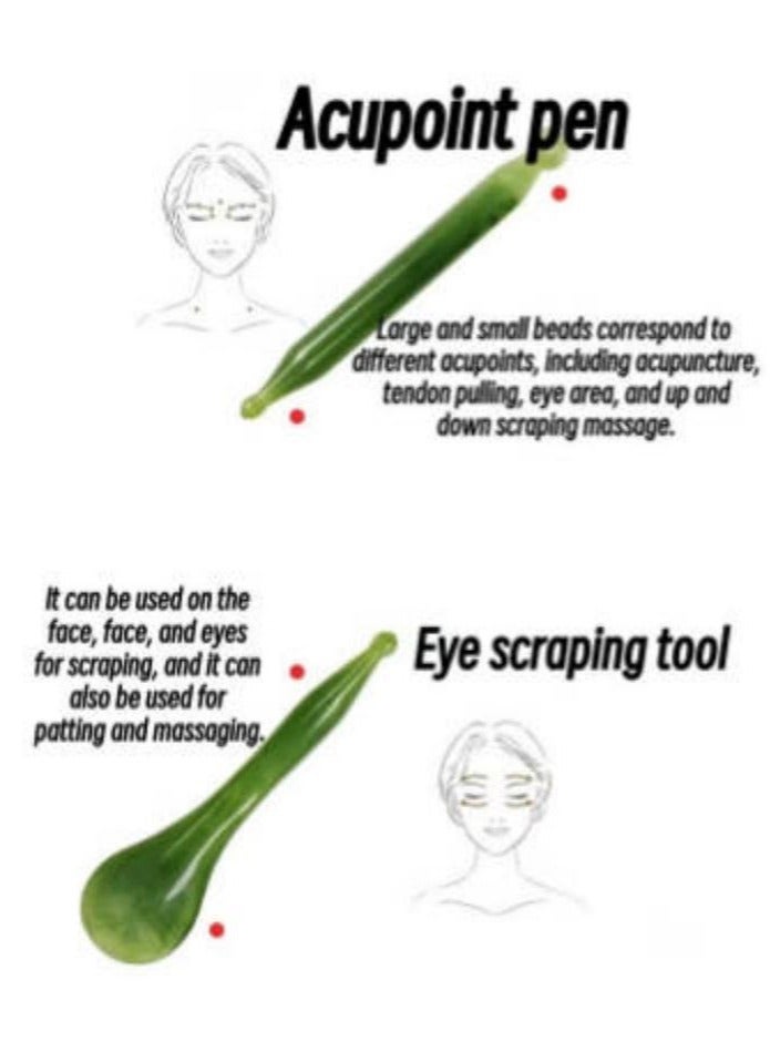 إسكدنيا جهاز تدليك اليشم مكون من 7 قطع مع مجموعة أدوات للوجه من الكوارتز الطبيعي جهاز تدليك الوجه والرقبة والجسم أداة تدليك لوح كشط احترافي لعلاج التصريف اللمفاوي واسترخاء الجسم - Image 2