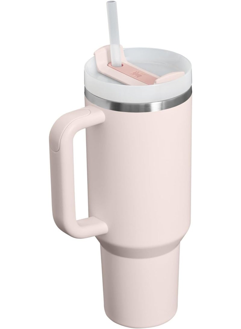 Stanley Quencher H2.0 Flowstate Tumbler with Straw, 40 oz, Rose Quartz - Image 2
