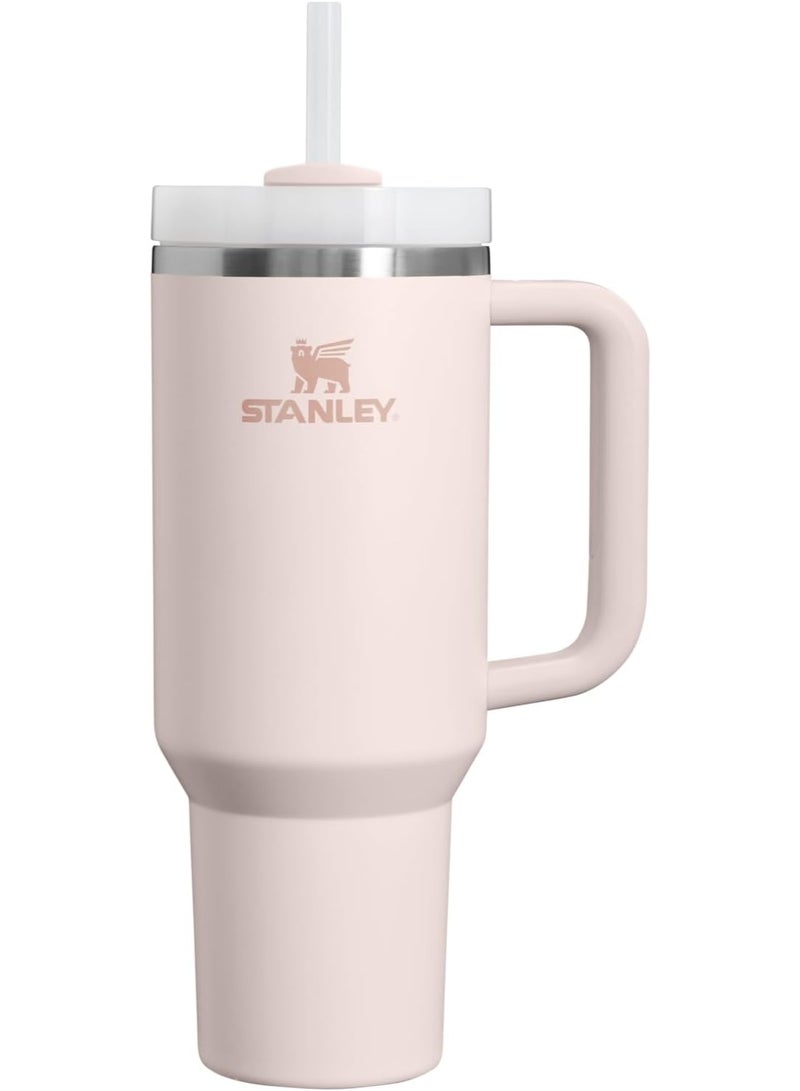 Stanley Quencher H2.0 Flowstate Tumbler with Straw, 40 oz, Rose Quartz - Image 1