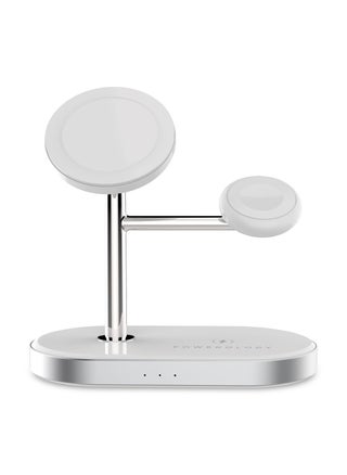 3 In 1 30W MagSafe Charging Dock With Built-in Apple MagSafe 15W, Aluminum Body, UK 3Pin Adapter Included With LED Light indicator - White - pzsku/Z3382CEEEE5AE6B7B2FE6Z/45/_/1728215550/3914cd94-2351-4f66-be4e-6cc8eeabf341