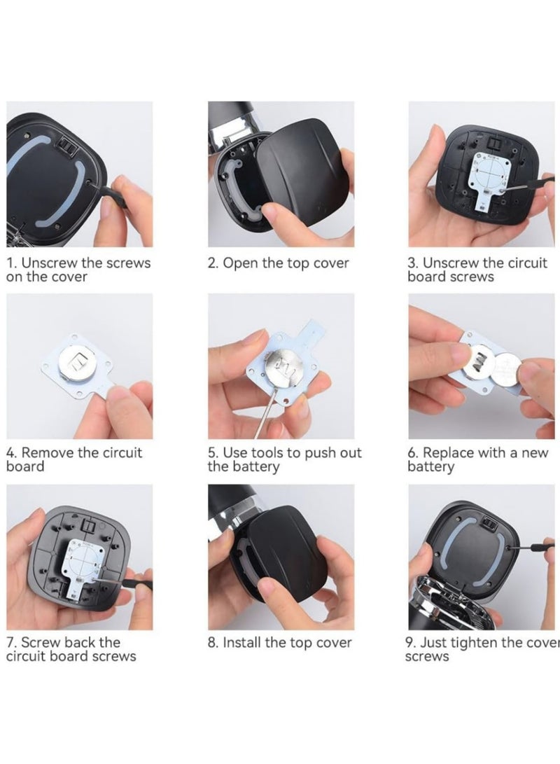 Adando Car Ashtray, Ashtray with Lid, Stainless Steel Smokeless Ashtray with LED Light, Detachable Easy to Clean Portable Ashtray for Home, Office, Outdoor Camping (Black Silver) - Image 4