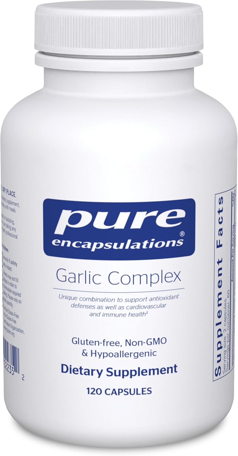 Pure Encapsulations Garlic Complex  Supplement to Support Antioxidant Defenses Immune Health and The Cardiovascular System  120 Capsules - Image 1