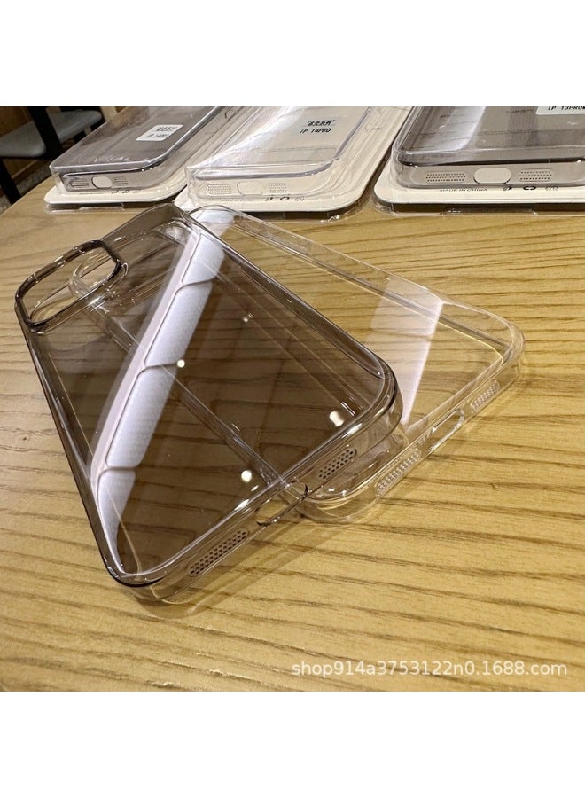 Ice Transparent For IPhone 15PRO Phone Case PC Hard Shell Does Not Yellow Apple 16PROMAX Protective Case-Color:Transparent Gray-Applicable Model:IP 13PROMAX