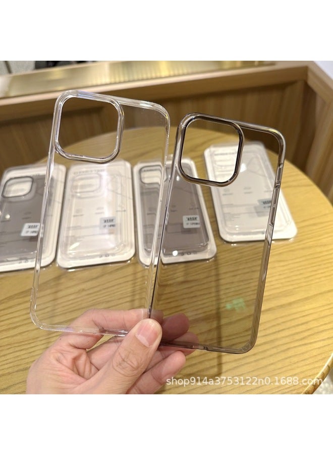 Ice Transparent For IPhone 15PRO Phone Case PC Hard Shell Does Not Yellow Apple 16PROMAX Protective Case-Color:Transparent Gray-Applicable Model:IP 13PROMAX