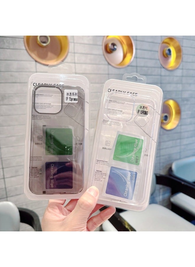 Ice Transparent For IPhone 15PRO Phone Case PC Hard Shell Does Not Yellow Apple 16PROMAX Protective Case-Color:Transparent Gray-Applicable Model:IP 13PROMAX