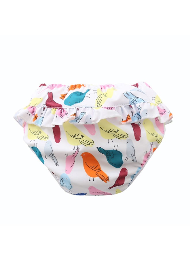 Children's Swimming Trunks Girls' Baby Waterproof Leak-proof Swimsuit Baby's Cute Lace Girls' Swimming Trunks