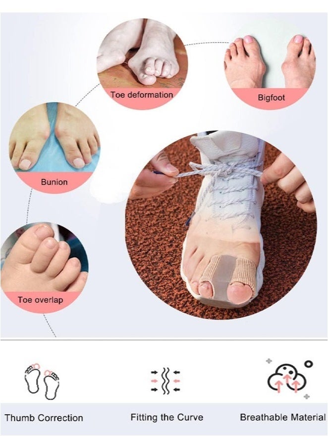GIFT 2Pcs Gel Toe Separators, Overlapping Bunion Corrector, Silicone Toe Separators with Soft Gel Pad Pain Relief Bunion Bunion Corrector, Nylon Silicone, L Size - Image 5