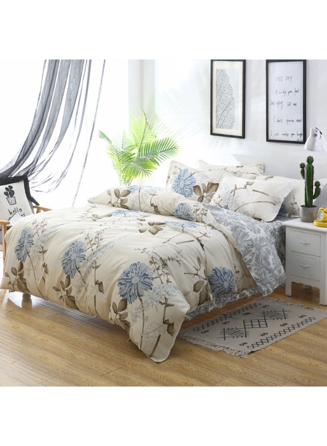 LEFAFA 4 Piece Duvet Cover Set, Ultra Soft Microfiber Comforter Cover Set with Zipper Closur, Cotton Bedding Set with 2 Pillow Cases(220x240cm) - Image 2