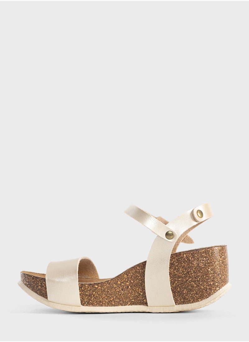 BAYTON - Toledo Strappy Mid Heel Wedges - Image 1