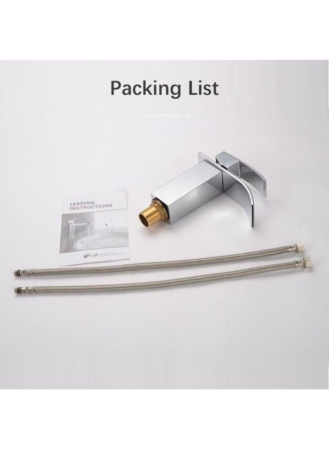 Bathroom Vessel Sink Faucet Silver 25.5 x 8 20.5centimeter - Image 3