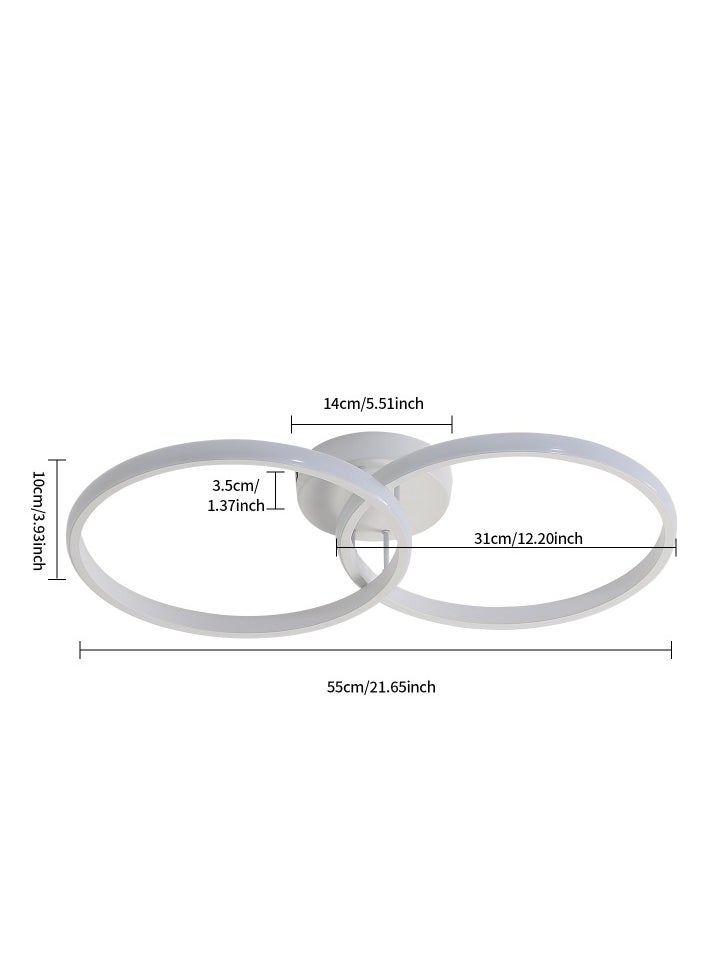 LED Ceiling Light, Modern Ceiling Light, White Acrylic Double Ring - pzsku/Z338308D865D211098BE1Z/45/_/1709799549/30bb4ccb-1dd2-4385-8eda-ecc6857ed063