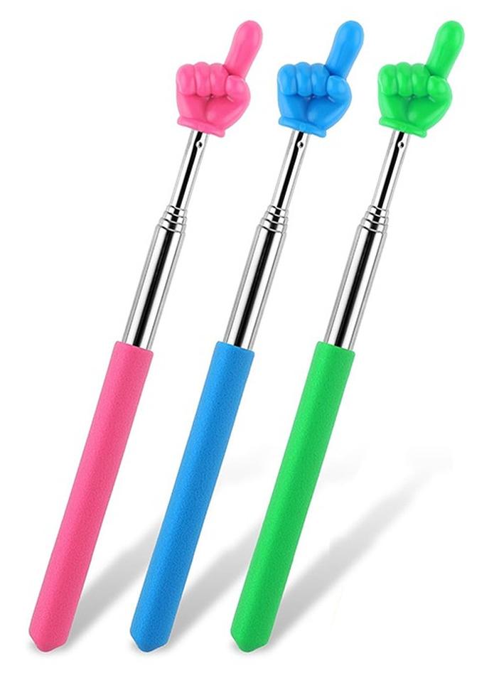Telescopic Teachers Pointer, 3pcs Extendable Pointing Stick Retractable Pointer Whiteboard Pointer Hand Pointer Stick for Teacher Classroom Aids (Pink, Blue, Green) - Image 1