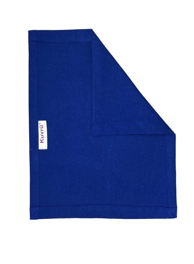 Kuvrü Cotton Hygiene Roti Chapati Cover, Napkin for Lunch Box for School & Office,Easily Fit in Lunch Box & Caseroll,Washable & Reusable,Eco Friendly,Pack of 3 (Blue, 3) - Image 5