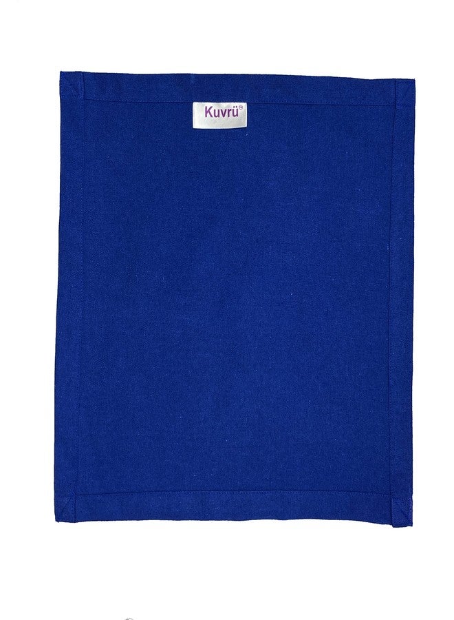 Kuvrü Cotton Hygiene Roti Chapati Cover, Napkin for Lunch Box for School & Office,Easily Fit in Lunch Box & Caseroll,Washable & Reusable,Eco Friendly,Pack of 3 (Blue, 3) - Image 4