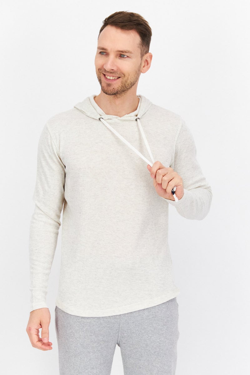 Company Eighty One سويت شيرت رياضي للرجال بغطاء رأس، بيج - Image 1