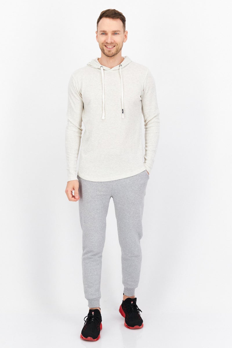 Company Eighty One سويت شيرت رياضي للرجال بغطاء رأس، بيج - Image 4