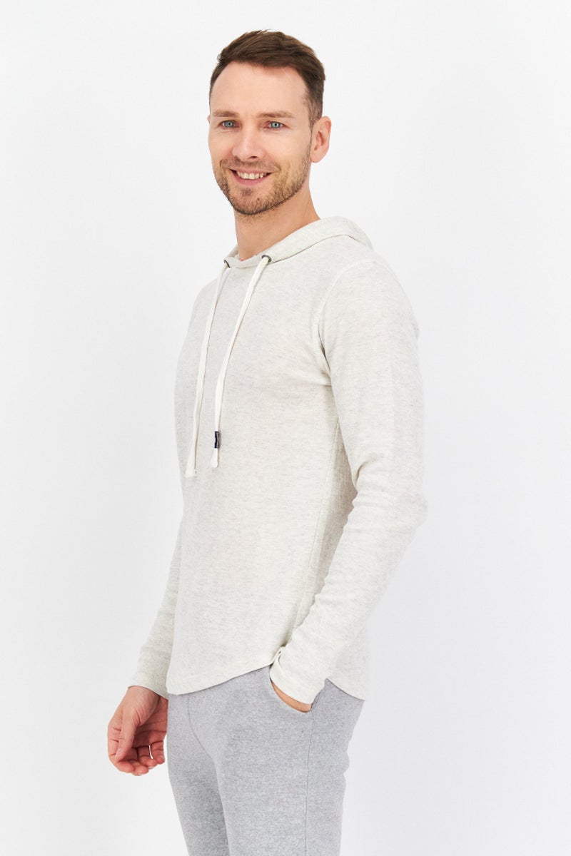 Company Eighty One سويت شيرت رياضي للرجال بغطاء رأس، بيج - Image 2