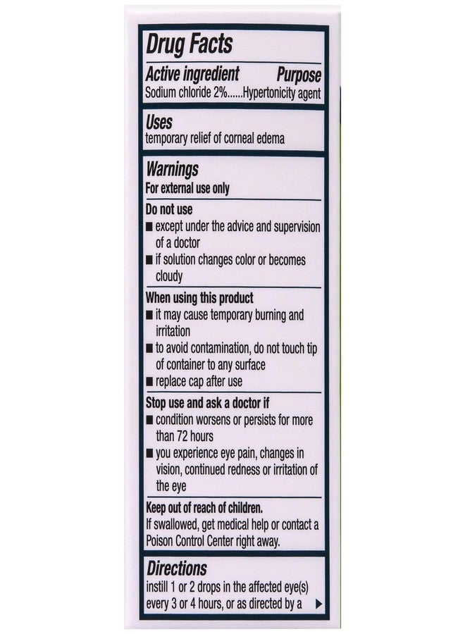 Bausch + Lomb Muro 128 2% Sodium Chloride Hypertonicity Ophthalmic Solution, from Bausch + Lomb, 0.5 Fl Oz (15 mL (Pack of 3 - Image 3