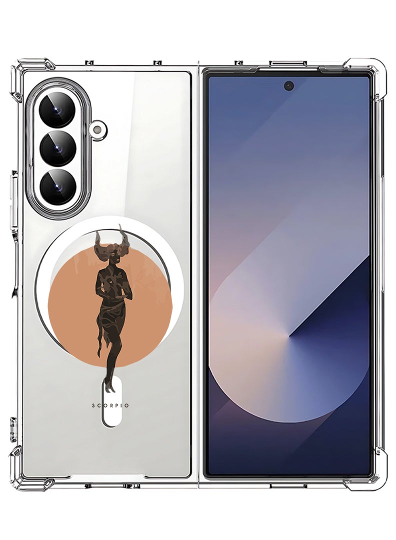 Theodor Magnetic Case for Samsung Galaxy Z Fold 7 Compatible with MagSafe Wireless Charging, Shockproof Phone Bumper Cover Scorpio - Image 1