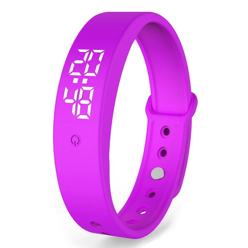 Bluejw Korean Version Smart Bracelet for Students – Waterproof, Android-Compatible, Vibration Reminder & Silent Alarm Clock with Charging Function - Image 2