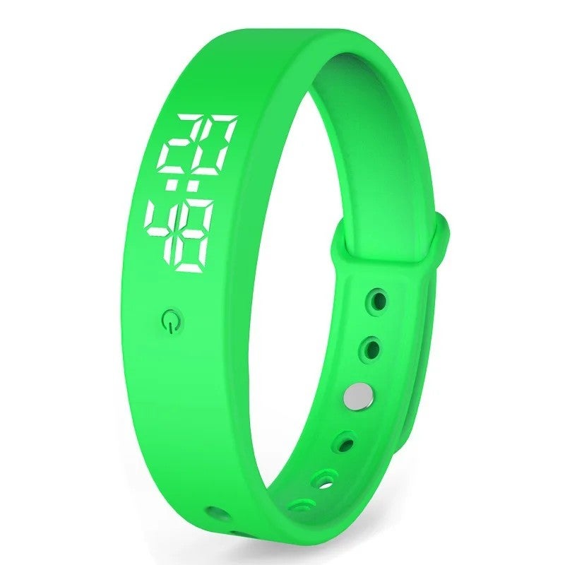 Bluejw Korean Version Smart Bracelet for Students – Waterproof, Android-Compatible, Vibration Reminder & Silent Alarm Clock with Charging Function - Image 1