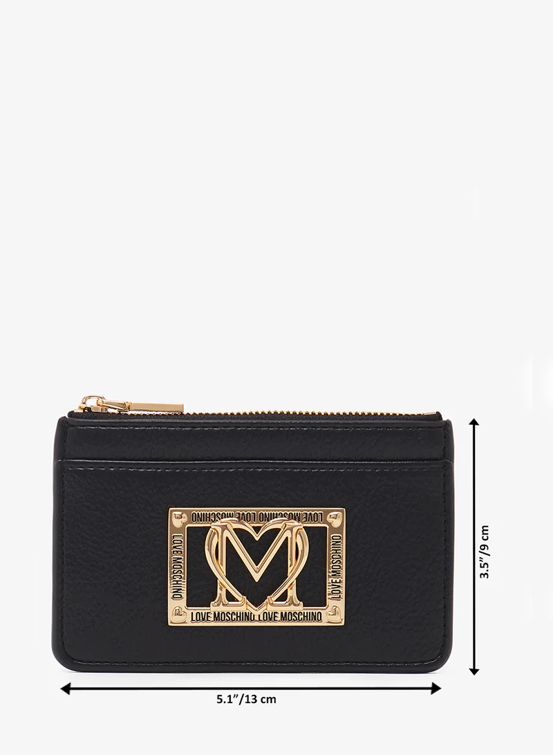 لوف موسكينو Zip through logo wallets