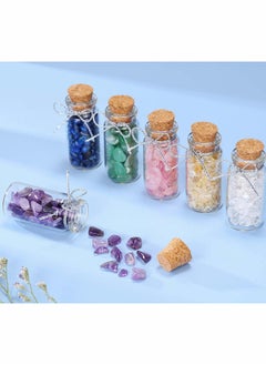 KASTWAVE Crystals and Gemstones Glass Bottles Tumbled Crushed Chips Stones Set  - Image 3
