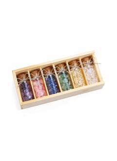 KASTWAVE Crystals and Gemstones Glass Bottles Tumbled Crushed Chips Stones Set  - Image 1