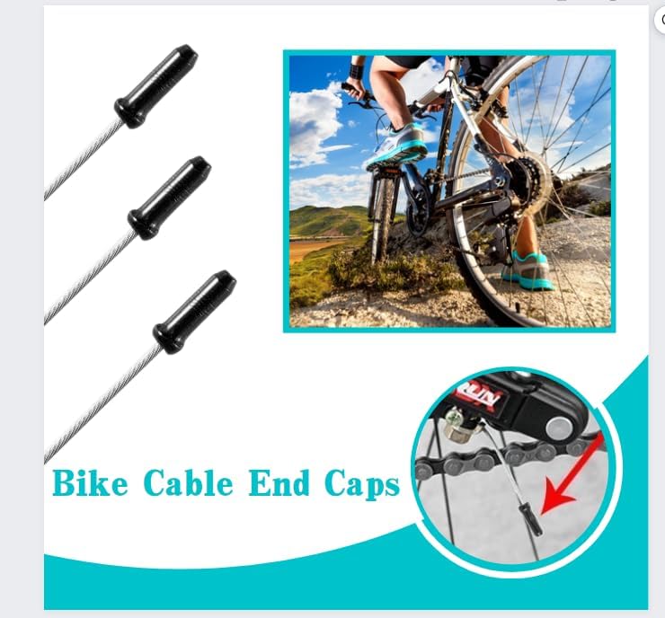 EACOZY Bike Cable End Caps, Alloy Crimps, Brake Cable End Tips for Road Mountain Bicycle - Image 2