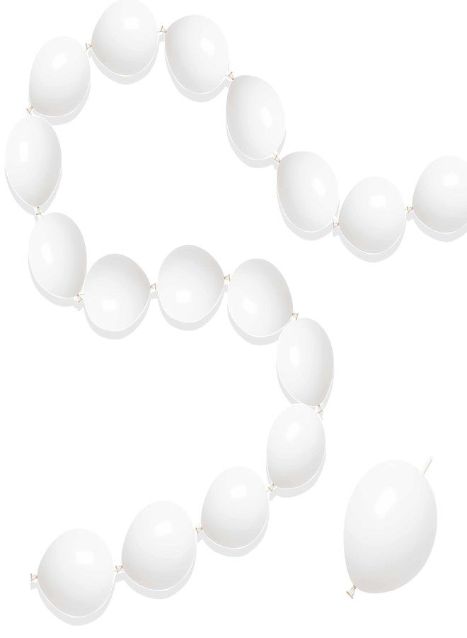 JINUPHION 100 Pcs Quick Link Balloons White 6 inch, Latex Linking Balloons for Balloon Wall/Arches/Chains, Birthday Party Wedding Anniversary Graduation Arch Party Decor (white) - Image 1